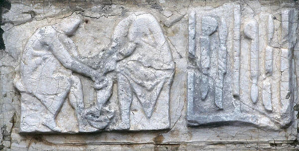Isola Sacra Necropolis. Roman Imperial times. Relief. Medica