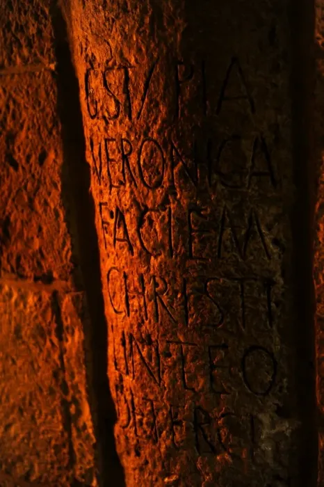 Framed Print : Israel. Jerusalem. Via Dolorosa. Inscription that marks Framed Print : Israel. Jerusalem. Via Dolorosa. Inscription that marks