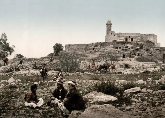 Framed Print : Israel Palestine photochrome - village of Nebi Samwil Framed Print : Israel Palestine photochrome - village of Nebi Samwil