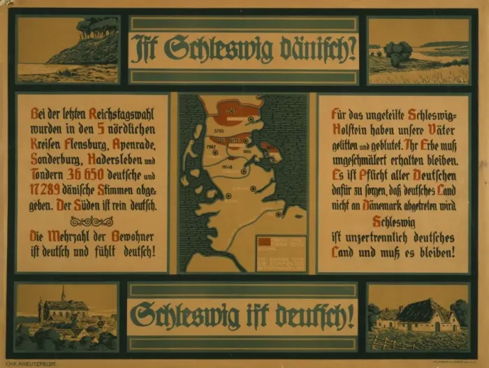 Framed Print : Ist Schleswig danisch?... Schleswig ist deutsch