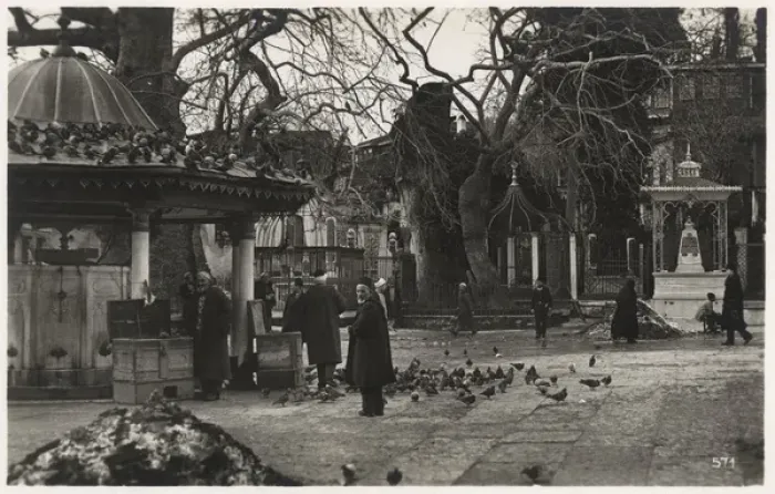 Framed Print : Istanbul, Turkey - Pigeons in the courtyard of a Mosque Framed Print : Istanbul, Turkey - Pigeons in the courtyard of a Mosque