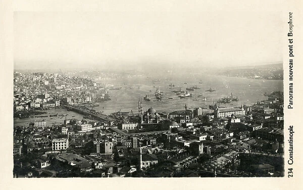 Istanbul, Turkey - View of Aminonu and Galata