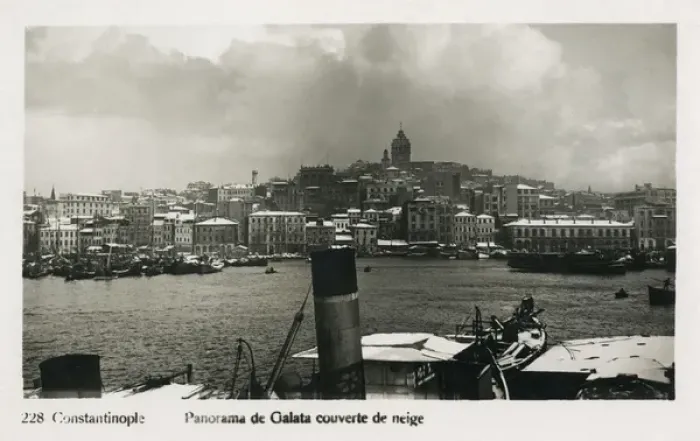 Framed Print : Istanbul, Turkey - View toward Galata in winter Framed Print : Istanbul, Turkey - View toward Galata in winter
