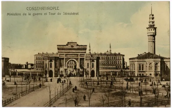 Framed Print : Istanbul, Turkey - War Ministry and Tower of Seras Kierat Framed Print : Istanbul, Turkey - War Ministry and Tower of Seras Kierat
