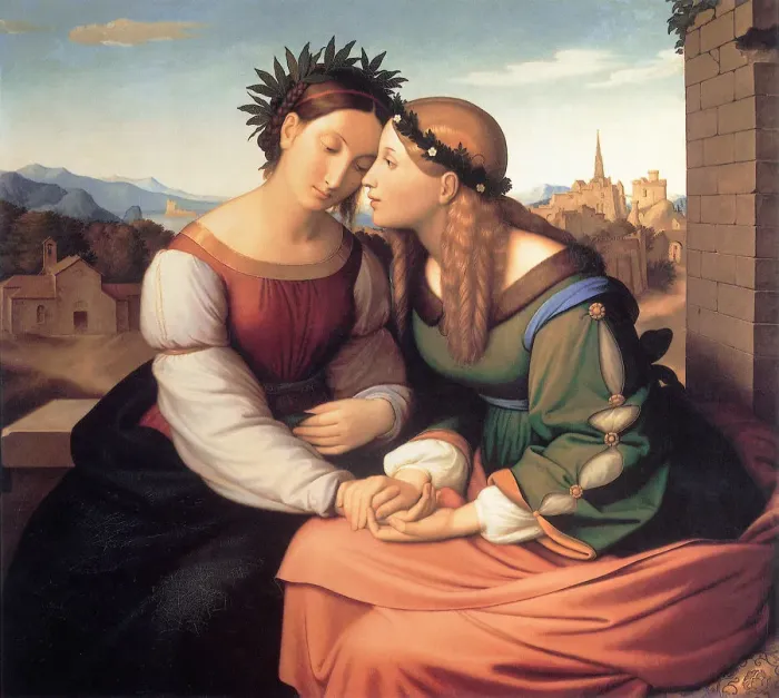 Framed Print : Italia and Germania Date: 1828 Framed Print : Italia and Germania Date: 1828