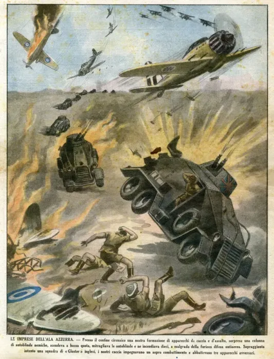 Framed Print : ITALIAN AIR ATTACK Framed Print : ITALIAN AIR ATTACK