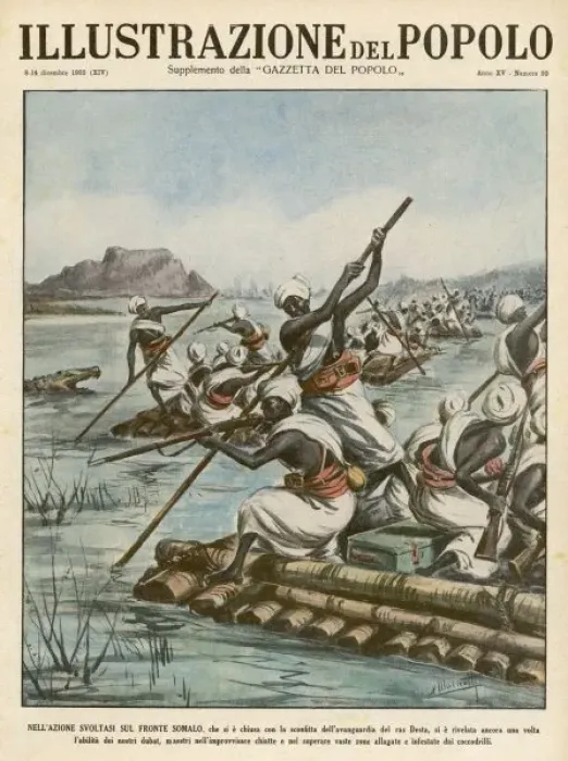 Framed Print : Italian Allies on Rafts Framed Print : Italian Allies on Rafts