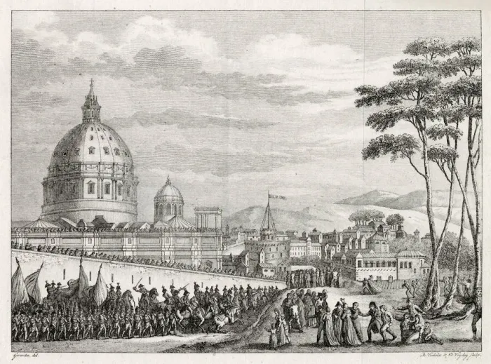 Framed Print : ITALIAN CAMPAIGN The French march into Rome Date: 16 February 1798 Framed Print : ITALIAN CAMPAIGN The French march into Rome Date: 16 February 1798