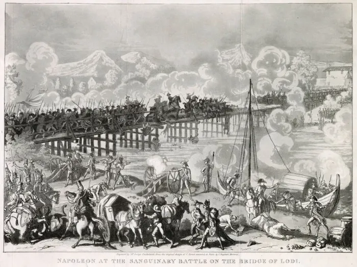 Framed Print : ITALIAN CAMPAIGN Napoleon at the Sanguinary Battle on the Bridge of Lodi Framed Print : ITALIAN CAMPAIGN Napoleon at the Sanguinary Battle on the Bridge of Lodi