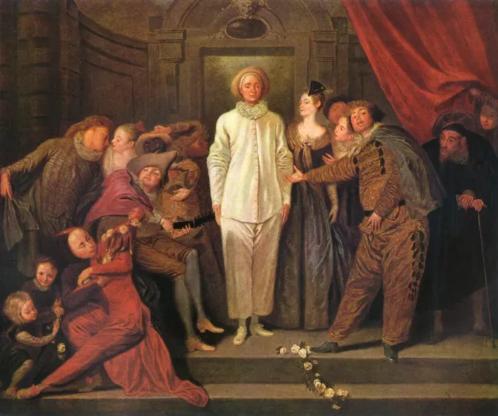 Framed Print : Italian Comedians by Antoine Watteau Framed Print : Italian Comedians by Antoine Watteau