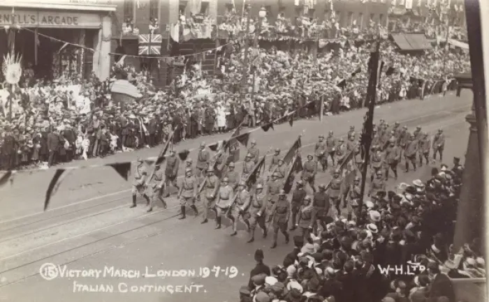 Framed Print : Italian Contingent - 1919 Victory Parade Framed Print : Italian Contingent - 1919 Victory Parade