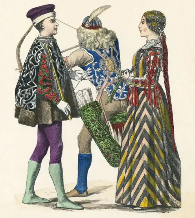 Framed Print : Italian Costumes 1488-90 Framed Print : Italian Costumes 1488-90