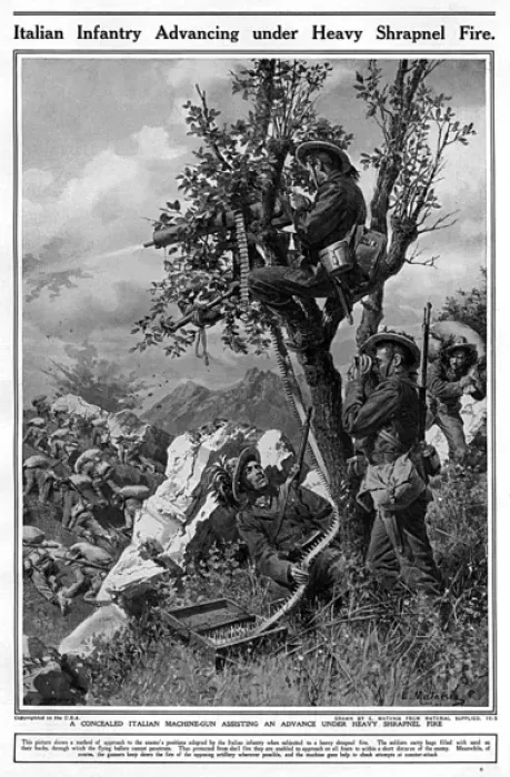 Framed Print : Italian Infantry advance Framed Print : Italian Infantry advance