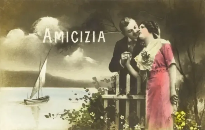 Framed Print : Italian Kitch Postcard (2 / 3) Framed Print : Italian Kitch Postcard (2 / 3)