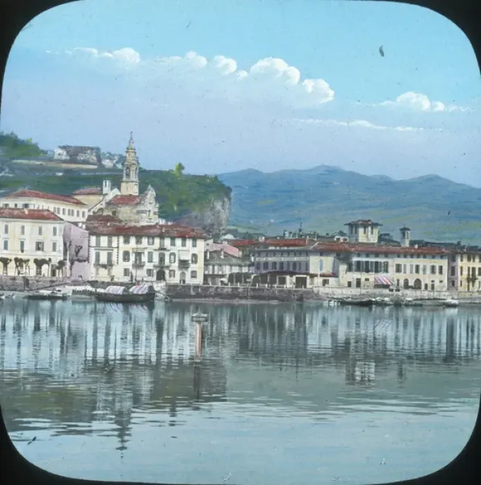 Framed Print : Italian Lakes - Arona from the lake Framed Print : Italian Lakes - Arona from the lake