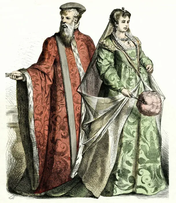 Framed Print : Italian man and woman from Venice Framed Print : Italian man and woman from Venice