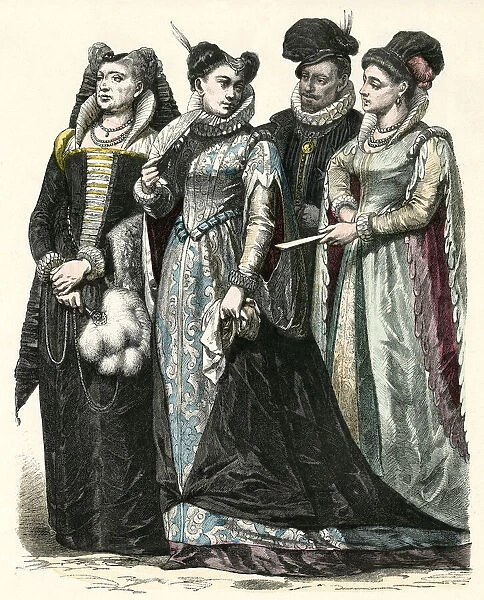 Italian man and three women