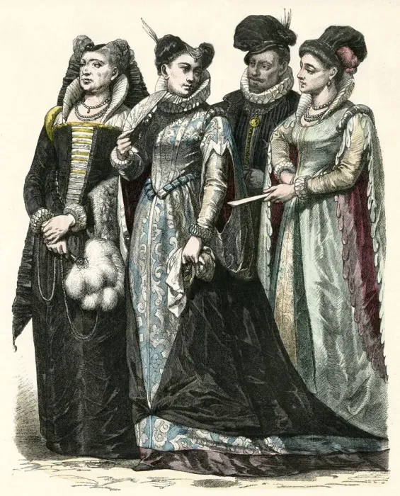Framed Print : Italian man and three women Framed Print : Italian man and three women