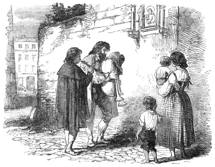 Framed Print : Italian Pifferari, 1850 Framed Print : Italian Pifferari, 1850