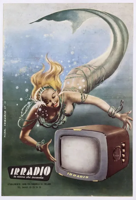 Framed Print : Italian poster, Irradio televisions, Milan Framed Print : Italian poster, Irradio televisions, Milan