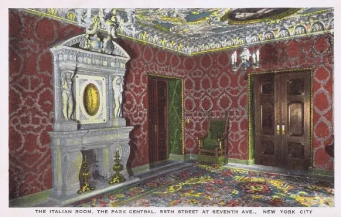 Framed Print : The Italian Room in the Park Central Hotel, New York, 1930s Framed Print : The Italian Room in the Park Central Hotel, New York, 1930s