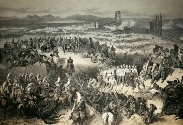 Framed Print : Italian Unification. Battle of Solferino (24th Framed Print : Italian Unification. Battle of Solferino (24th