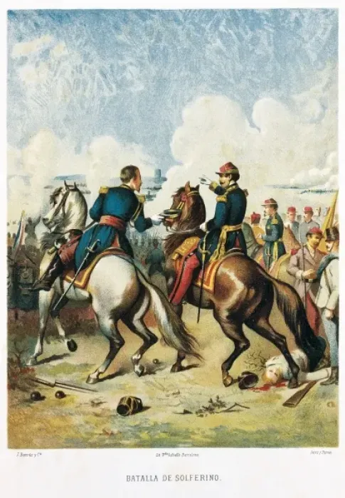 Framed Print : Italian Unification. Battle of Solferino (24th Framed Print : Italian Unification. Battle of Solferino (24th