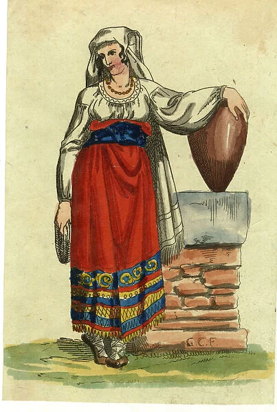 Italian woman in traditional costume