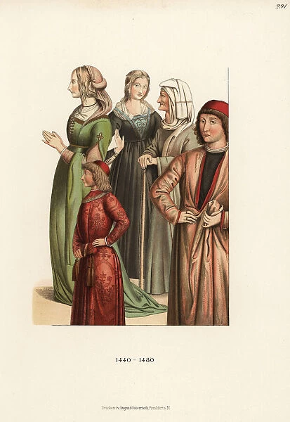 Italian womens costumes from the mid 15th century