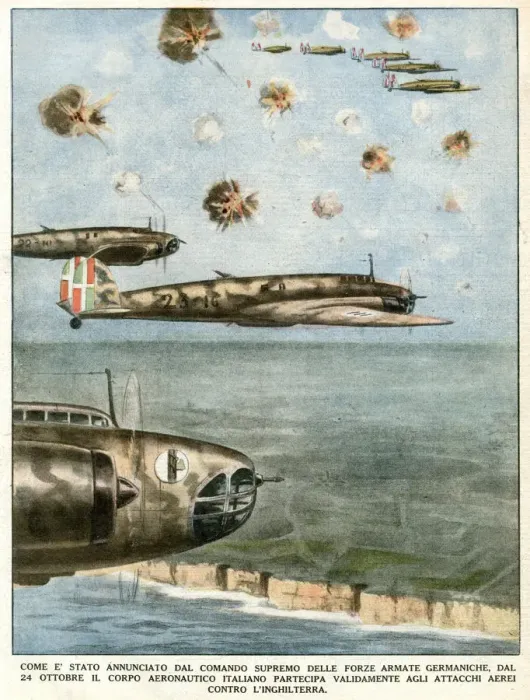Framed Print : ITALIANS BOMB BRITAIN