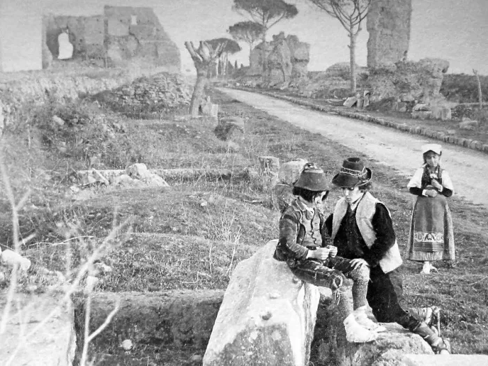 Framed Print : Italy The Appian Way near Rome pre-1900 Framed Print : Italy The Appian Way near Rome pre-1900