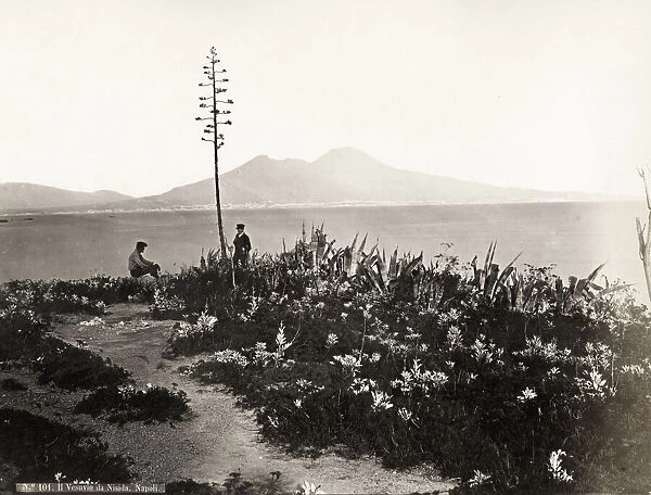 Italy c. 1880s - Mount Vesuvius from Nisida