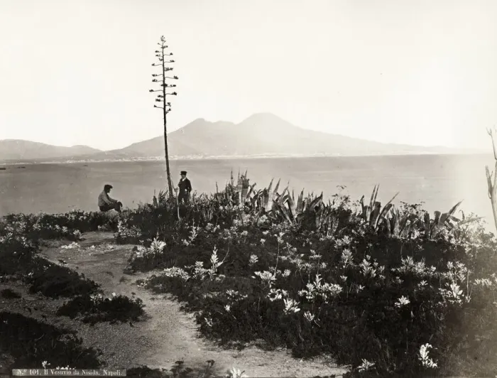 Framed Print : Italy c. 1880s - Mount Vesuvius from Nisida Framed Print : Italy c. 1880s - Mount Vesuvius from Nisida