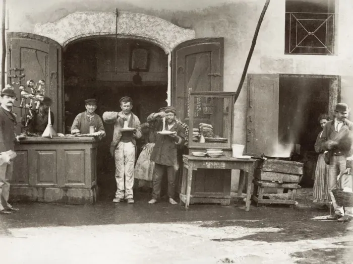 Framed Print : Italy c. 1880s - pasta makers and sellers, macaroni, artisan Framed Print : Italy c. 1880s - pasta makers and sellers, macaroni, artisan