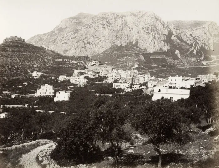 Framed Print : Italy c. 1880s - view on the island of Capri Framed Print : Italy c. 1880s - view on the island of Capri