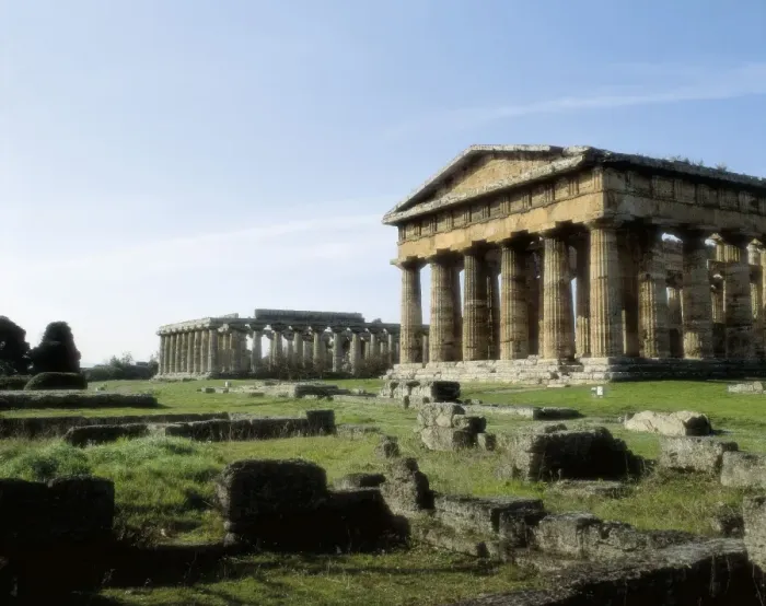 Framed Print : ITALY. CAMPANIA. SALERNO. Paestum. Ruins of Framed Print : ITALY. CAMPANIA. SALERNO. Paestum. Ruins of