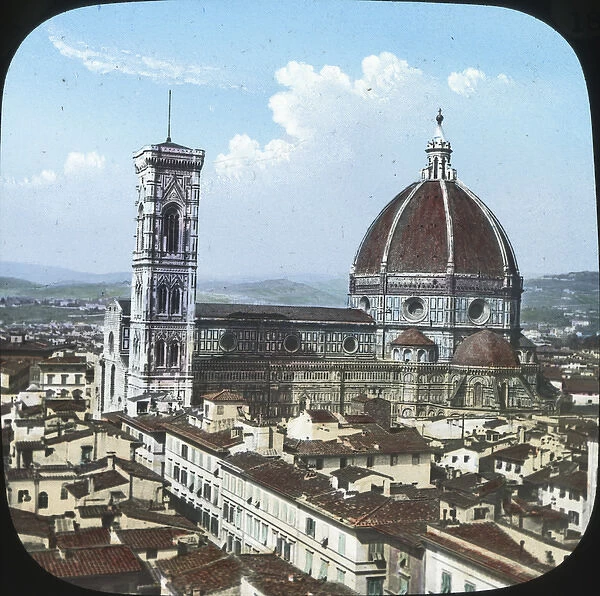 Italy - Florence - Cathedral and Campanile from Palazzo Vecc
