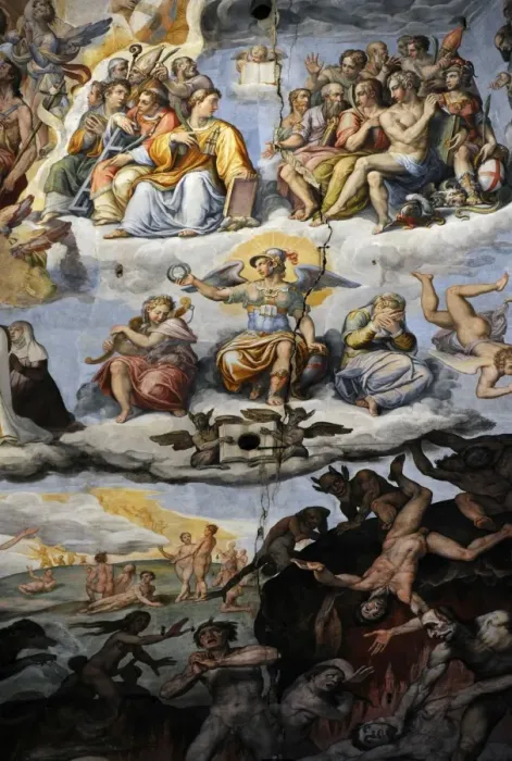 Framed Print : Italy. Florence. Dome of Brunelleschi. Last Judgement, by Gi Framed Print : Italy. Florence. Dome of Brunelleschi. Last Judgement, by Gi
