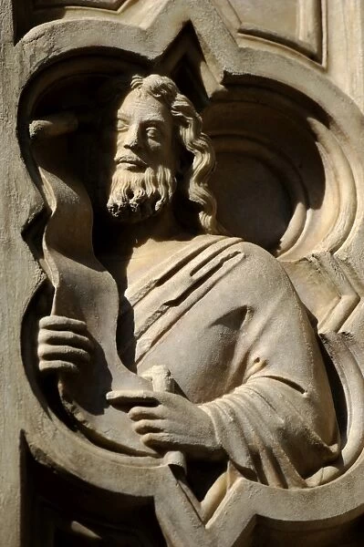 Italy. Florence. Loggia del Bigallo. A prophet. 14th century