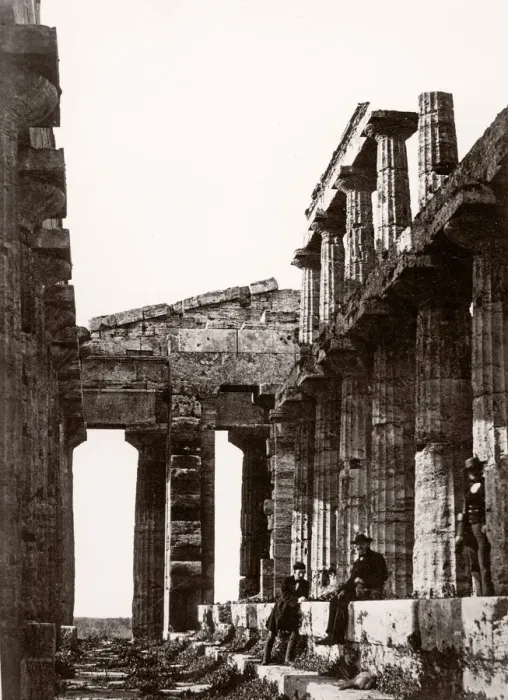 Framed Print : Italy - interior of temple at Paestum Framed Print : Italy - interior of temple at Paestum