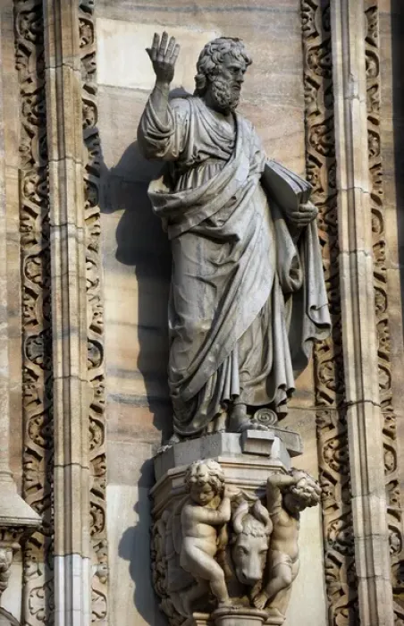 Framed Print : Italy. Milan. Cathedral. Gothic. 14th century. Luke the Evan Framed Print : Italy. Milan. Cathedral. Gothic. 14th century. Luke the Evan