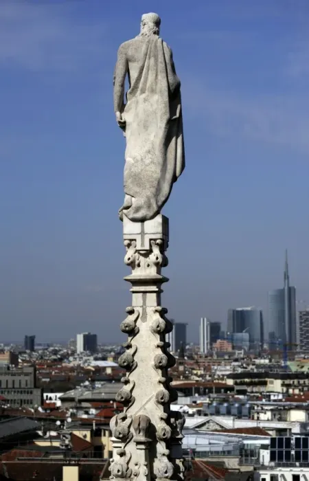 Framed Print : Italy. Milan. Cathedral. Gothic. 14th century. Statue of Framed Print : Italy. Milan. Cathedral. Gothic. 14th century. Statue of