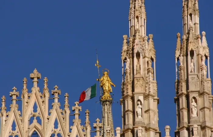 Framed Print : Italy. Milan Catheral. Madona del Duomo, by Giuseppe Perego Framed Print : Italy. Milan Catheral. Madona del Duomo, by Giuseppe Perego