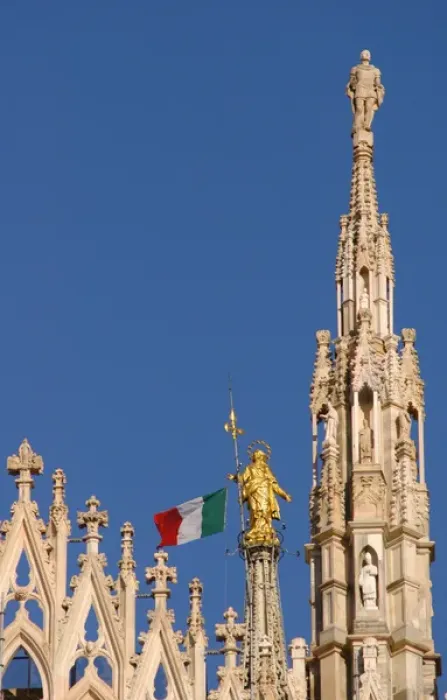 Framed Print : Italy. Milan Catheral. Madona del Duomo, by Giuseppe Perego Framed Print : Italy. Milan Catheral. Madona del Duomo, by Giuseppe Perego