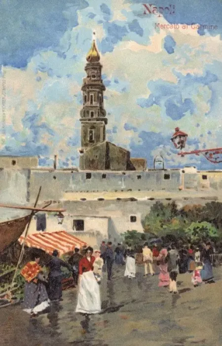 Framed Print : Italy - Naples - The Crimson Market Framed Print : Italy - Naples - The Crimson Market