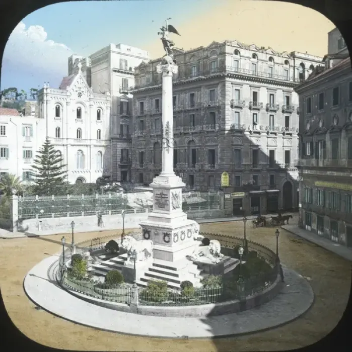 Framed Print : Italy - Naples - Monument in the Piazza de Martiri