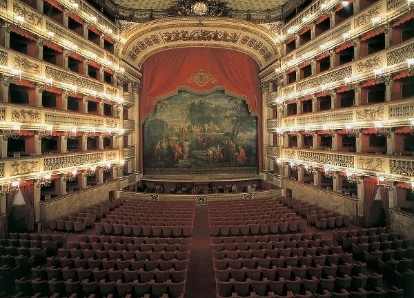 ITALY. Naples. San Carlo Theatre. Teatro San Carlo. Baroque art. Architecture