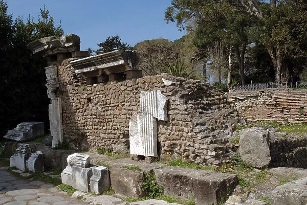 Italy. Ostia Antica. Roman Gate (Porta Romana)