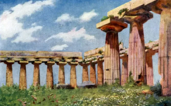 Framed Print : Italy / Paestum Poseidon Framed Print : Italy / Paestum Poseidon