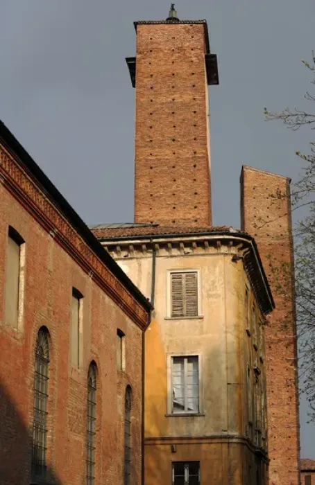 Framed Print : Italy. Pavia. The two medieval towers. Leonardo Da Vinci Squ Framed Print : Italy. Pavia. The two medieval towers. Leonardo Da Vinci Squ